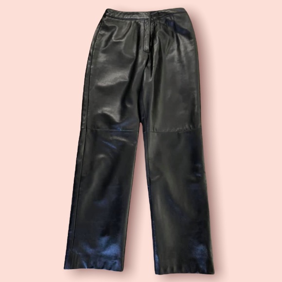 Danier Pants - DANIER Leather Straight Leg Pants